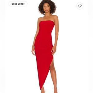 NWT Norma Kamali Side Drape Gown